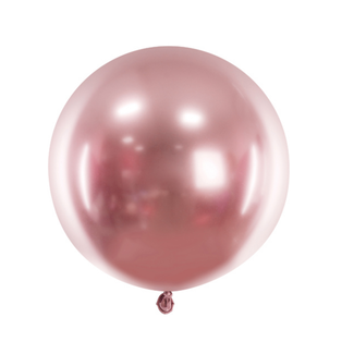 Strong Balloons Ronde ballon 61 cm - Chrome Oud Rose - 1 st