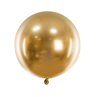 Strong Balloons Ronde Ballon Chrome Goud - 60 cm - 1 stuk