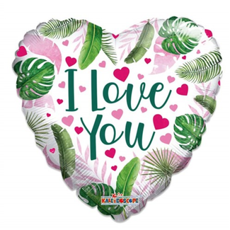 Haza-Witbaard Folieballon - ECO love hearts - 46cm