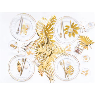 Decoraties Aloha - Tropische bladeren goud - 21 st