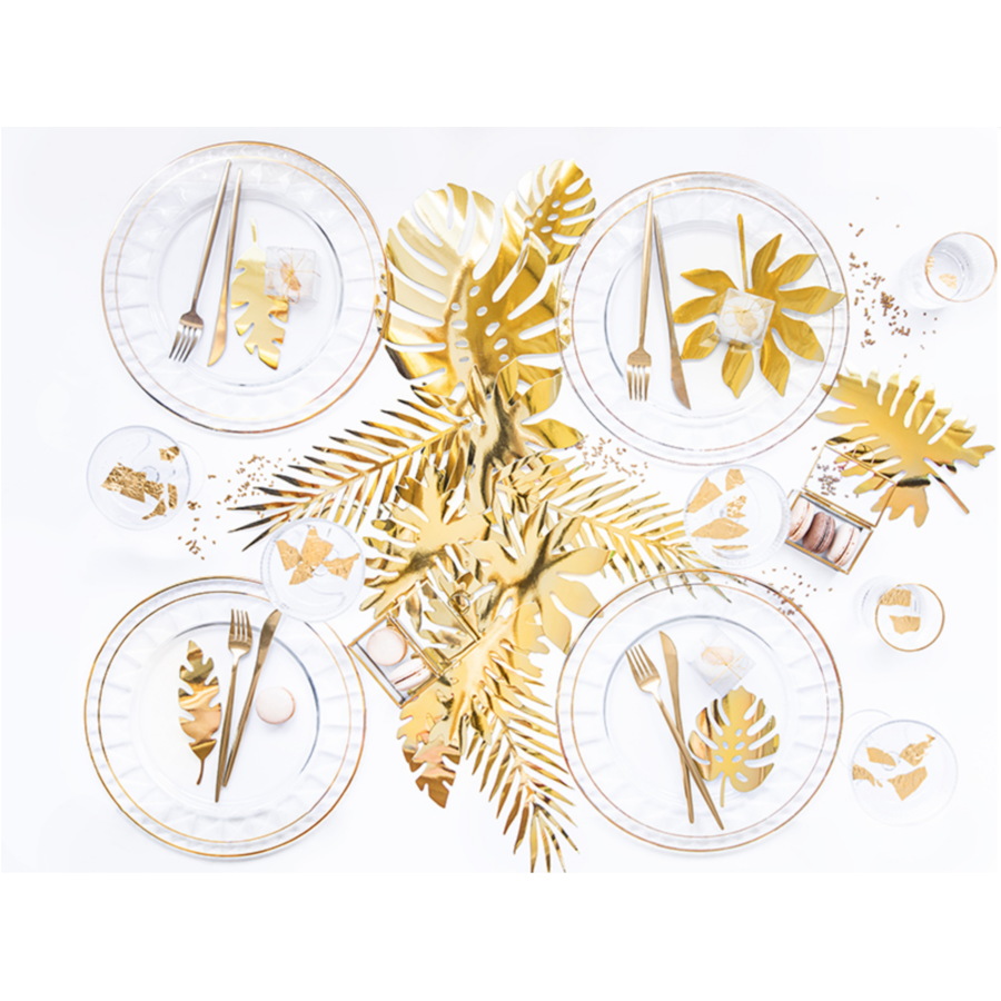 Decoraties Aloha - Tropische bladeren goud-1