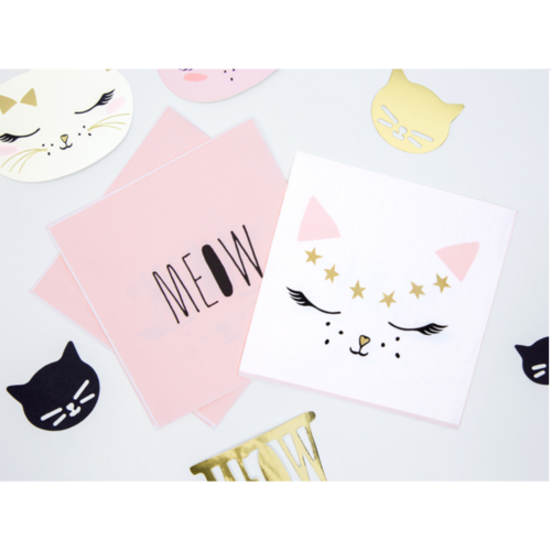 Servetten Pink Cat 