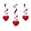 Swirls Hearts Rood - 60cm - 3st