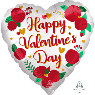 Anagram Folieballon Satin Infused Happy Valentines Day - 70cm