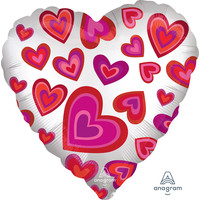 thumb-Folieballon Satin Luxe Happy Valentines Day Hearts-2