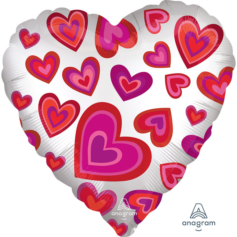 Folieballon Satin Luxe Happy Valentines Day Hearts-2