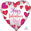 Anagram Folieballon Satin Luxe Happy Valentines Day Hearts