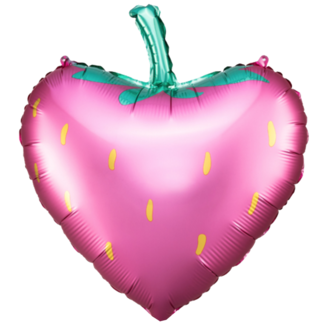 PartyDeco Folieballon Strawberry - 42x45cm