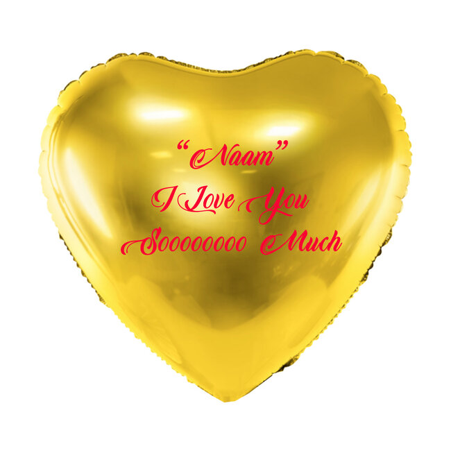 Folieballon Hart Goud
