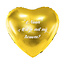 Folieballon Hart Goud