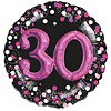 Anagram Folieballon 3D Sparkling Birthday Pink 30