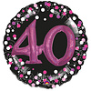 Anagram Folieballon 3D Sparkling Birthday Pink 40