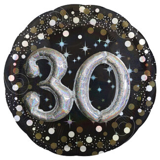 Anagram Folieballon 3D Sparkling Birthday 30 - 81x81cm