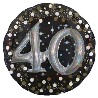 Anagram Folieballon 3D Sparkling Birthday 40 - 81x81cm