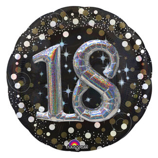 Anagram Folieballon 3D Sparkling Birthday 18 - 81x81cm