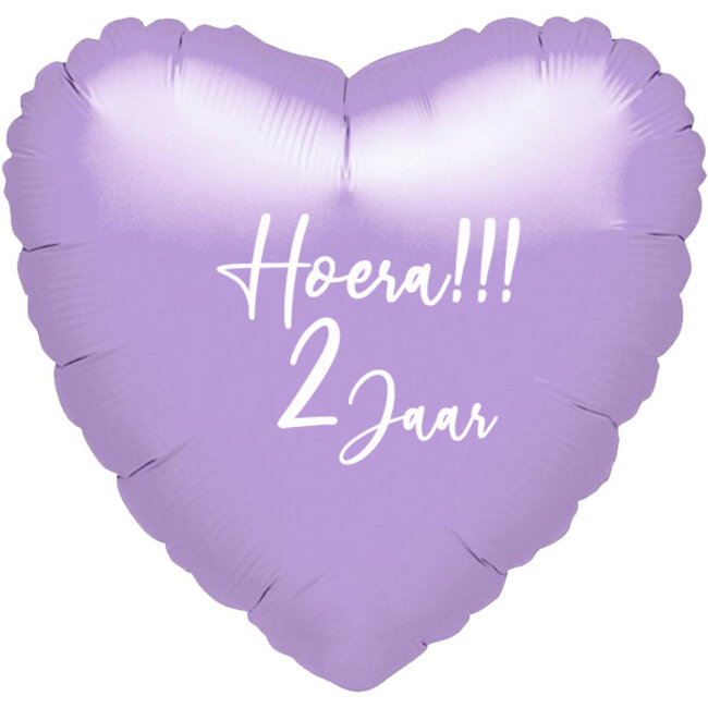 Folieballon Hart Metallic Lila