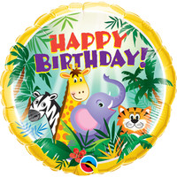 Folieballon Jungle Happy Birthday!