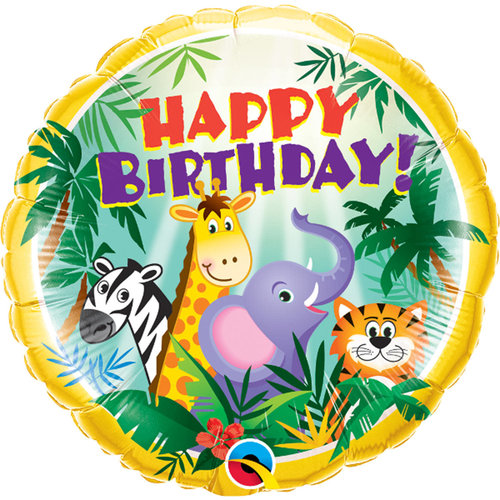 Folieballon Jungle Happy Birthday! 