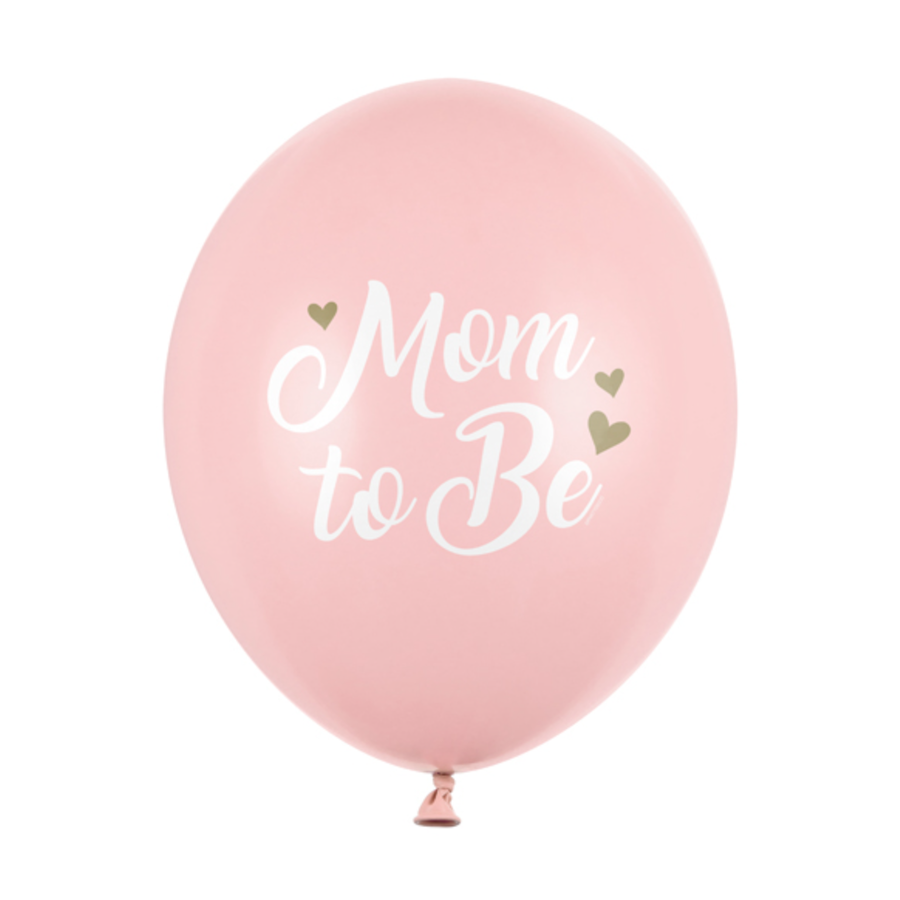 Heliumballon Mom to Be - Pastel Pink (28cm)-1