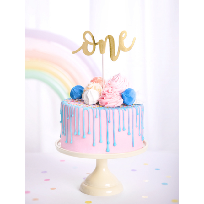 Cake topper Goud - One