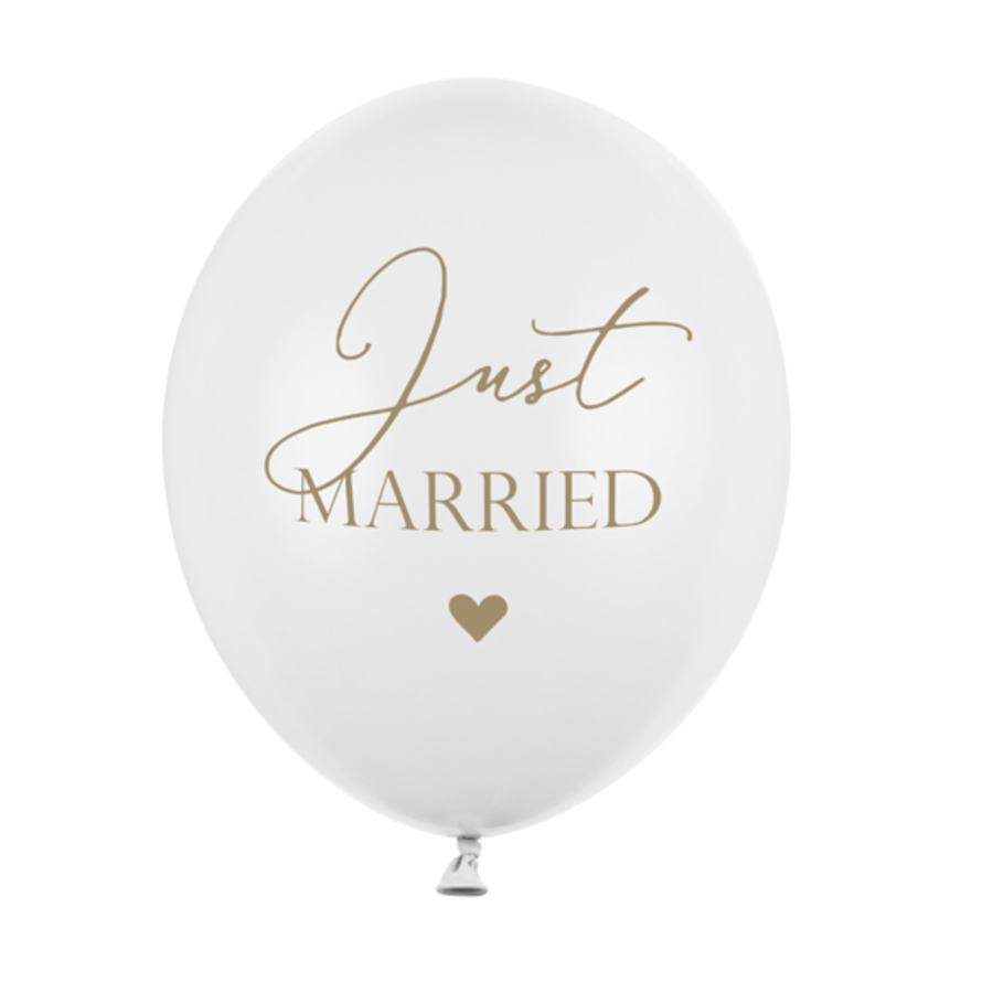 Ballonnen Wit Just Married-1