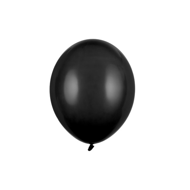 100 Ballonnen Pastel Black - 12 cm