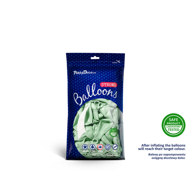 100 Ballonnen Pastel Pistache - 12 cm