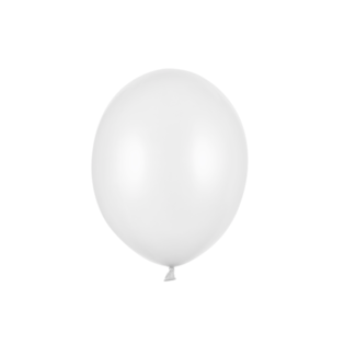 Strong Balloons 100 Ballonnen Metallic Pure White - 12 cm