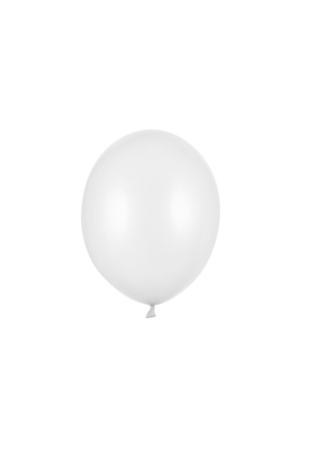 100 Ballonnen Metallic Pure White - 12 cm 