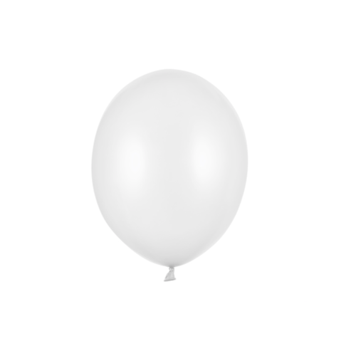 100 Ballonnen Metallic Pure White - 12 cm 