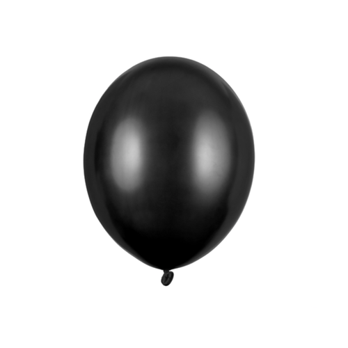 100 Ballonnen Metallic Black - 12 cm 