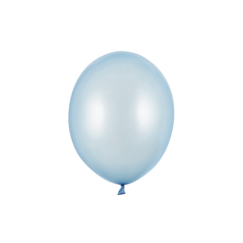 100 Ballonnen Metallic Baby Blue - 12 cm 
