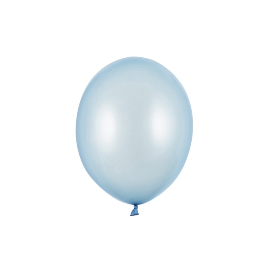 100 Ballonnen Metallic Baby Blue - 12 cm-1