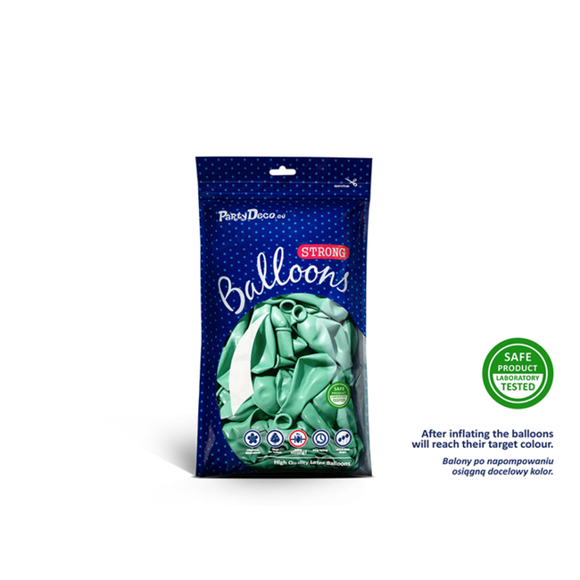 100 Ballonnen Metallic Mint Green - 12 cm