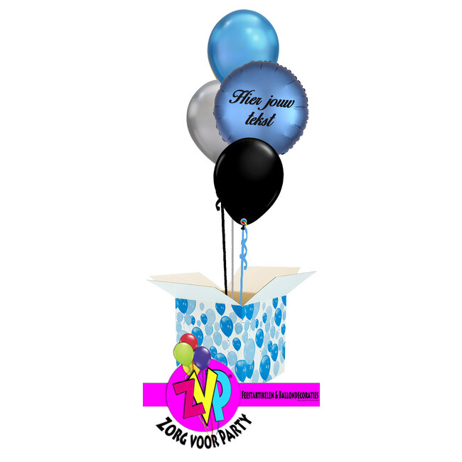 Chrome Blue Set Met Eigen Tekst