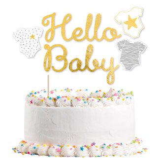 Taartdecoratie Hello Baby -
