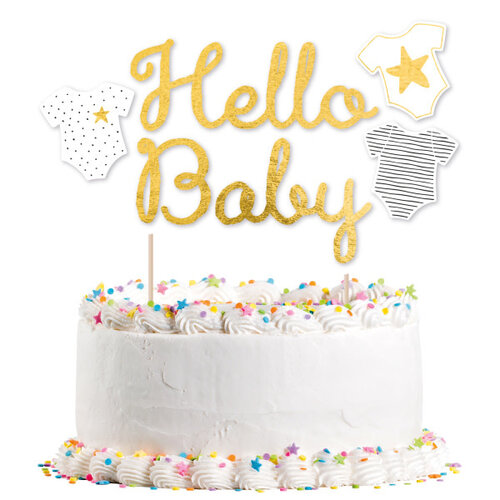 Taartdecoratie Hello Baby - 