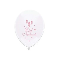 Ballonnen "Eid Mubarak" Roze - 6st - 30cm