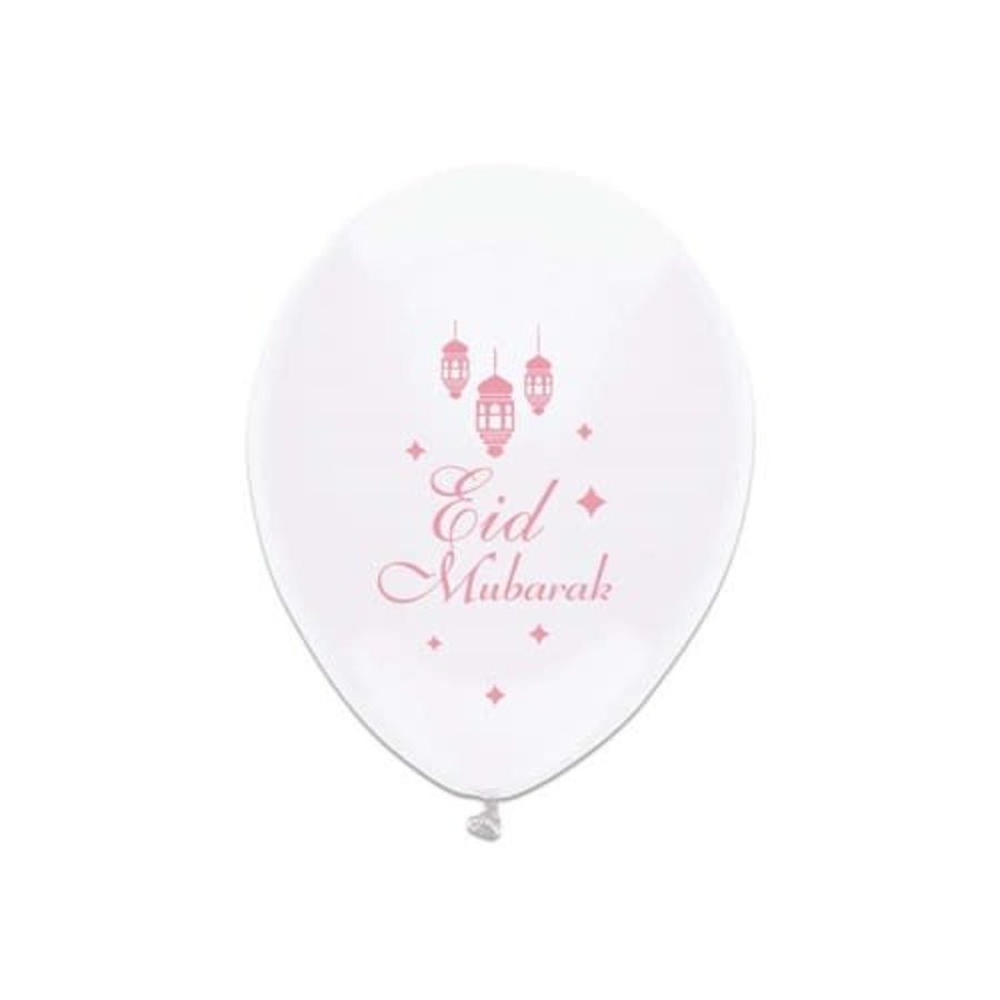 Ballonnen "Eid Mubarak" Roze - 6st - 30cm-1