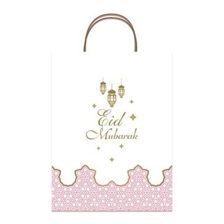 Haza-Witbaard Cadeautas "Eid Mubarak" Roze - 25x13x33cm Haza-Witbaard Cadeautas "Eid Mubarak" Roze - 25x13x33cm