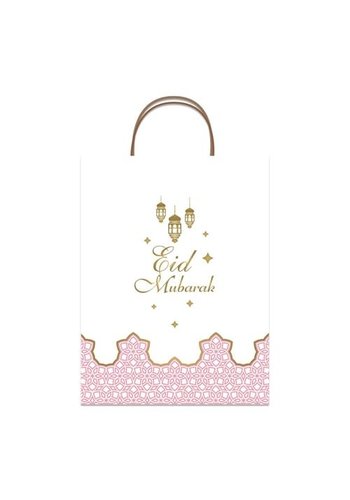 Cadeautas "Eid Mubarak" Roze - 25x13x33cm 