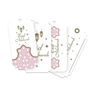 Haza-Witbaard Giftlabels "Ramadan Mubarak" Roze