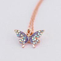 thumb-Butterfly Gem Necklace-2