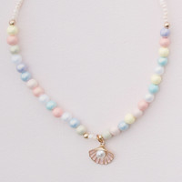 thumb-Pastel Shell Necklace-2