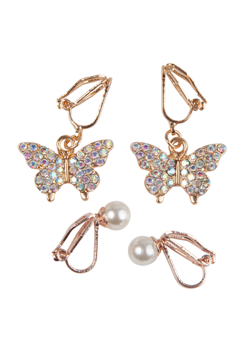 Boutique Vlinder Clip On Earring (2 sets) 