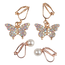 Boutique Vlinder Clip On Earring (2 sets)
