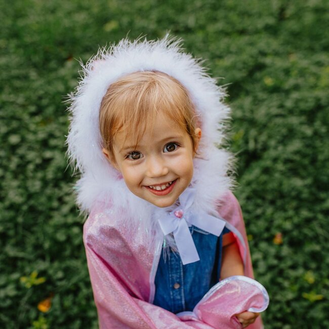 Roze Glitter Prinses Cape