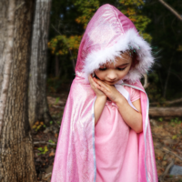 thumb-Roze Glitter Prinses Cape-1