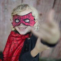 thumb-Omkeerbare Spider Bat Cape en masker-2