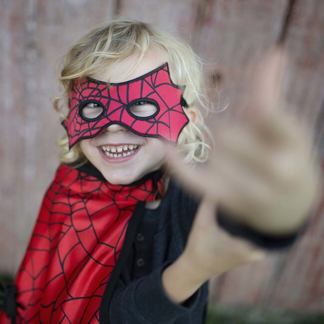 Omkeerbare Spider Bat Cape en masker